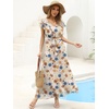 image:imageANRABESS Women Wedding Guest Dresses Floral Empire Waist Maxi DressApricot Floral