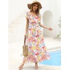 image:imageANRABESS Women Wedding Guest Dresses Floral Empire Waist Maxi DressFloral Pink Yellow