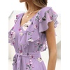 image:imageANRABESS Women Wedding Guest Dresses Floral Empire Waist Maxi DressFloral Purple Rose