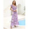 image:imageANRABESS Women Wedding Guest Dresses Floral Empire Waist Maxi DressFloral Purple Rose