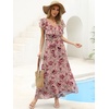 image:imageANRABESS Women Wedding Guest Dresses Floral Empire Waist Maxi DressFloral Red Rose