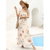 image:imageANRABESS Women Wedding Guest Dresses Floral Empire Waist Maxi DressMulticolored Rose Apricot