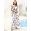 image:imageANRABESS Women Wedding Guest Dresses Floral Empire Waist Maxi DressPink Peony White