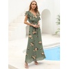 image:imageANRABESS Women Wedding Guest Dresses Floral Empire Waist Maxi DressYellow Floral Green