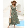 image:imageANRABESS Women Wedding Guest Dresses Floral Empire Waist Maxi DressYellow Floral Green