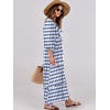 image:imageANRABESS Womens Boho Floral 34 Puff Sleeve Maxi DressBlue