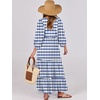 image:imageANRABESS Womens Boho Floral 34 Puff Sleeve Maxi DressBlue