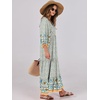 image:imageANRABESS Womens Boho Floral 34 Puff Sleeve Maxi DressBlue Floral