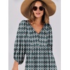 image:imageANRABESS Womens Boho Floral 34 Puff Sleeve Maxi DressDark Green