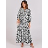 image:imageANRABESS Womens Boho Floral 34 Puff Sleeve Maxi DressLeopard Print