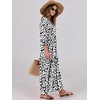 image:imageANRABESS Womens Boho Floral 34 Puff Sleeve Maxi DressLeopard Print
