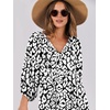 image:imageANRABESS Womens Boho Floral 34 Puff Sleeve Maxi DressLeopard Print