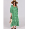image:imageANRABESS Womens Boho Floral 34 Puff Sleeve Maxi DressLight Green