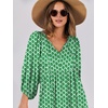 image:imageANRABESS Womens Boho Floral 34 Puff Sleeve Maxi DressLight Green