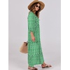 image:imageANRABESS Womens Boho Floral 34 Puff Sleeve Maxi DressLight Green