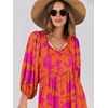 image:imageANRABESS Womens Boho Floral 34 Puff Sleeve Maxi DressOrange Rose Floral