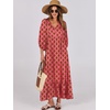 image:imageANRABESS Womens Boho Floral 34 Puff Sleeve Maxi DressPink