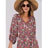 image:imageANRABESS Womens Boho Floral 34 Puff Sleeve Maxi DressRed