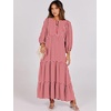image:imageANRABESS Womens Boho Floral 34 Puff Sleeve Maxi DressRed Floral
