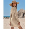 image:imageANRABESS Womens Crochet Swimsuit Cover Ups Summer Beach Vacation DressesBeige