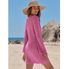 image:imageANRABESS Womens Crochet Swimsuit Cover Ups Summer Beach Vacation DressesHot Pink