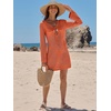 image:imageANRABESS Womens Crochet Swimsuit Cover Ups Summer Beach Vacation DressesOrange