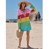 image:imageANRABESS Womens Crochet Swimsuit Cover Ups Summer Beach Vacation DressesRainbow Stripe