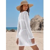 image:imageANRABESS Womens Crochet Swimsuit Cover Ups Summer Beach Vacation DressesWhite