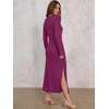 image:imageANRABESS Womens Fall Long Sleeve Tie Waist Casual Maxi DressDeep Purple