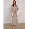 image:imageANRABESS Womens Fall Long Sleeve Tie Waist Casual Maxi DressKhaki