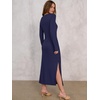 image:imageANRABESS Womens Fall Long Sleeve Tie Waist Casual Maxi DressNavy Blue