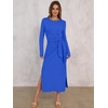 image:imageANRABESS Womens Fall Long Sleeve Tie Waist Casual Maxi DressRoyal Blue