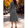 image:imageANRABESS Womens Long Sleeve V Neck A Line Fall Midi DressGrey