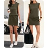 image:imageANRABESS Womens Skirt Sets Summer 2 piece OutfitsArmy Green