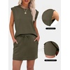 image:imageANRABESS Womens Skirt Sets Summer 2 piece OutfitsArmy Green