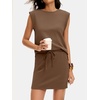 image:imageANRABESS Womens Skirt Sets Summer 2 piece OutfitsBrown