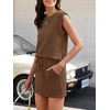 image:imageANRABESS Womens Skirt Sets Summer 2 piece OutfitsBrown