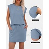 image:imageANRABESS Womens Skirt Sets Summer 2 piece OutfitsLight Blue