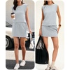 image:imageANRABESS Womens Skirt Sets Summer 2 piece OutfitsLight Gray