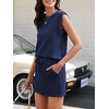 image:imageANRABESS Womens Skirt Sets Summer 2 piece OutfitsNavy Blue