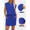 image:imageANRABESS Womens Skirt Sets Summer 2 piece OutfitsRoyal Blue
