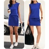 image:imageANRABESS Womens Skirt Sets Summer 2 piece OutfitsRoyal Blue