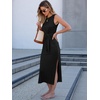 image:imageANRABESS Womens Sleeveless TShirt Midi Tank DressBlack