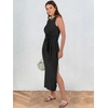 image:imageANRABESS Womens Sleeveless TShirt Midi Tank DressBlack