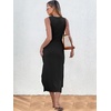 image:imageANRABESS Womens Sleeveless TShirt Midi Tank DressBlack