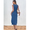 image:imageANRABESS Womens Sleeveless TShirt Midi Tank DressBlue
