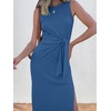 image:imageANRABESS Womens Sleeveless TShirt Midi Tank DressBlue