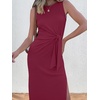 image:imageANRABESS Womens Sleeveless TShirt Midi Tank DressBurgundy