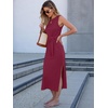 image:imageANRABESS Womens Sleeveless TShirt Midi Tank DressBurgundy