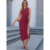 image:imageANRABESS Womens Sleeveless TShirt Midi Tank DressBurgundy